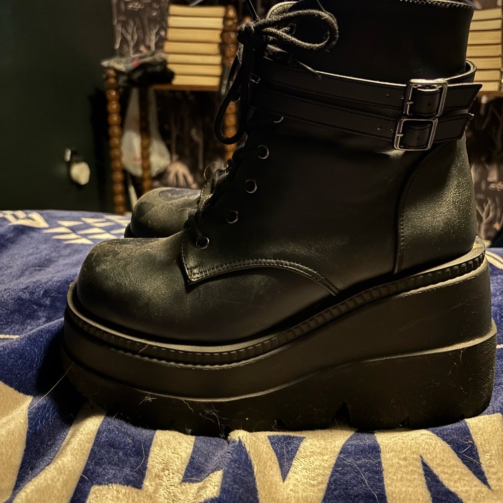 Demonia Black Platform Boots - image 3